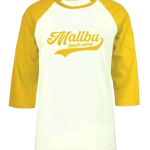 Malibu Shore Club Baseball Tee Yellow
