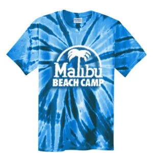 Malibu Beach Camp blue Tye Dye Tee