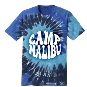 Camp Malibu Blue Tie-Dye Tee